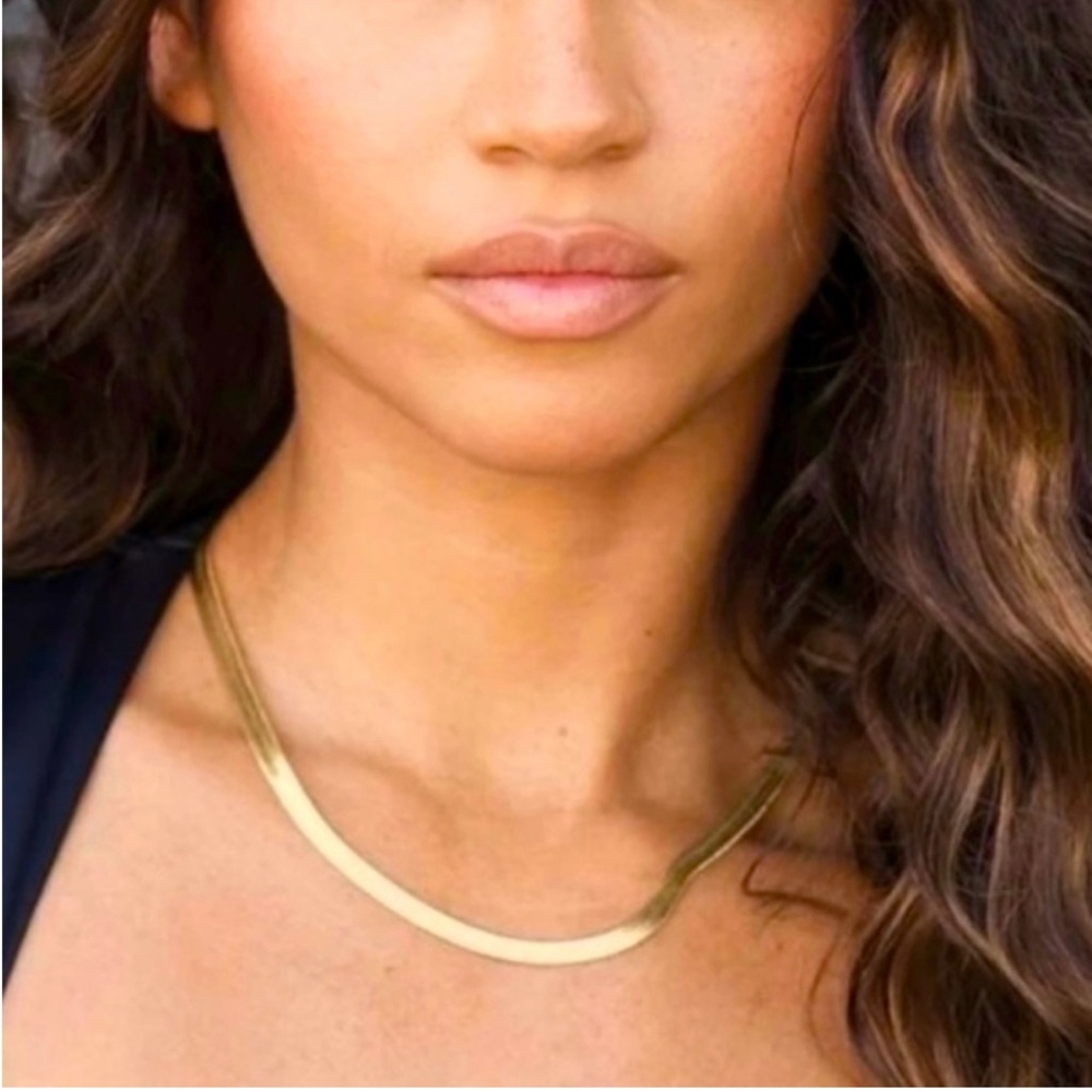 NIB Jennifer Zeuner Karli Necklace 14K yellow gold plated gold vermeil NEW